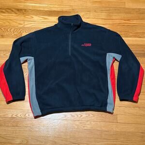 7 Days Active | Men's Athleisure 1/4 Zip Fleece Pullover Red Black Grey XL